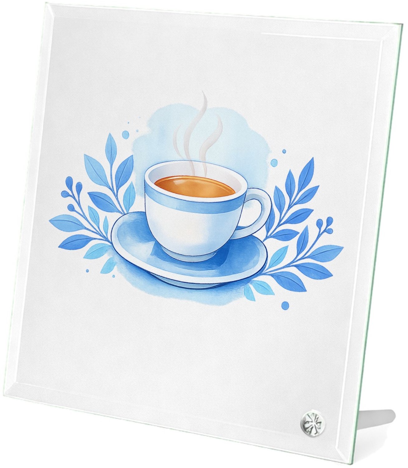 Mr Cadeautjes Glasframe 20 x 20 - design Een vrolijk dankbaar cadeau-ontwerp met een warm seizoensgev | cadeau Wit