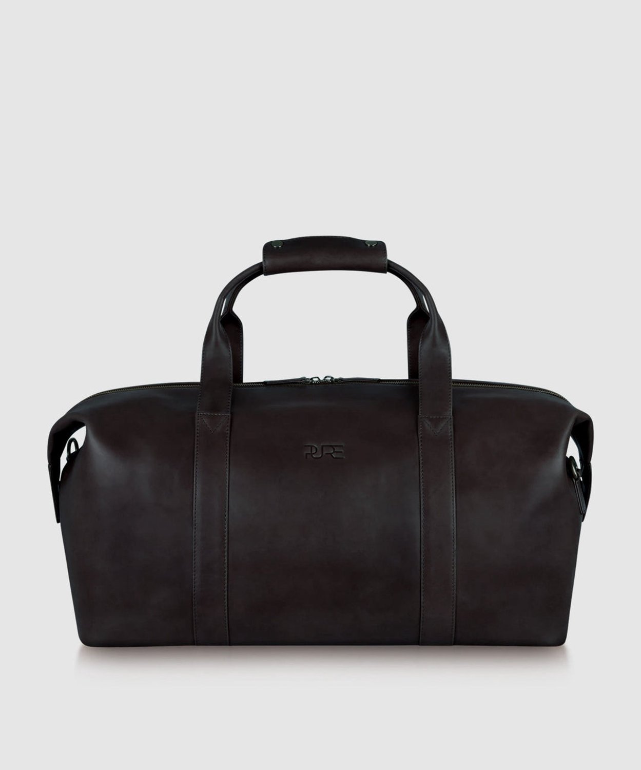 PURE Studios ELNATH - Leren weekender 30 l - Chocolate