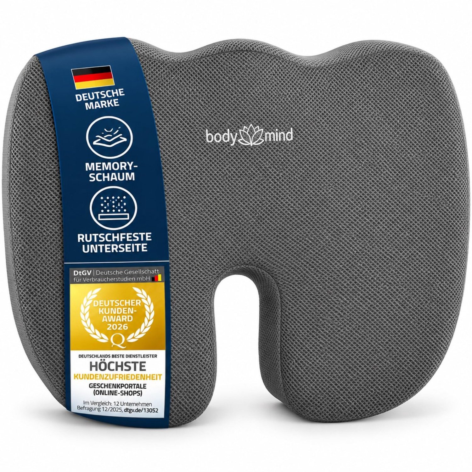 Duraxl Zitkussen - Orthopedisch - Memory foam Grijs