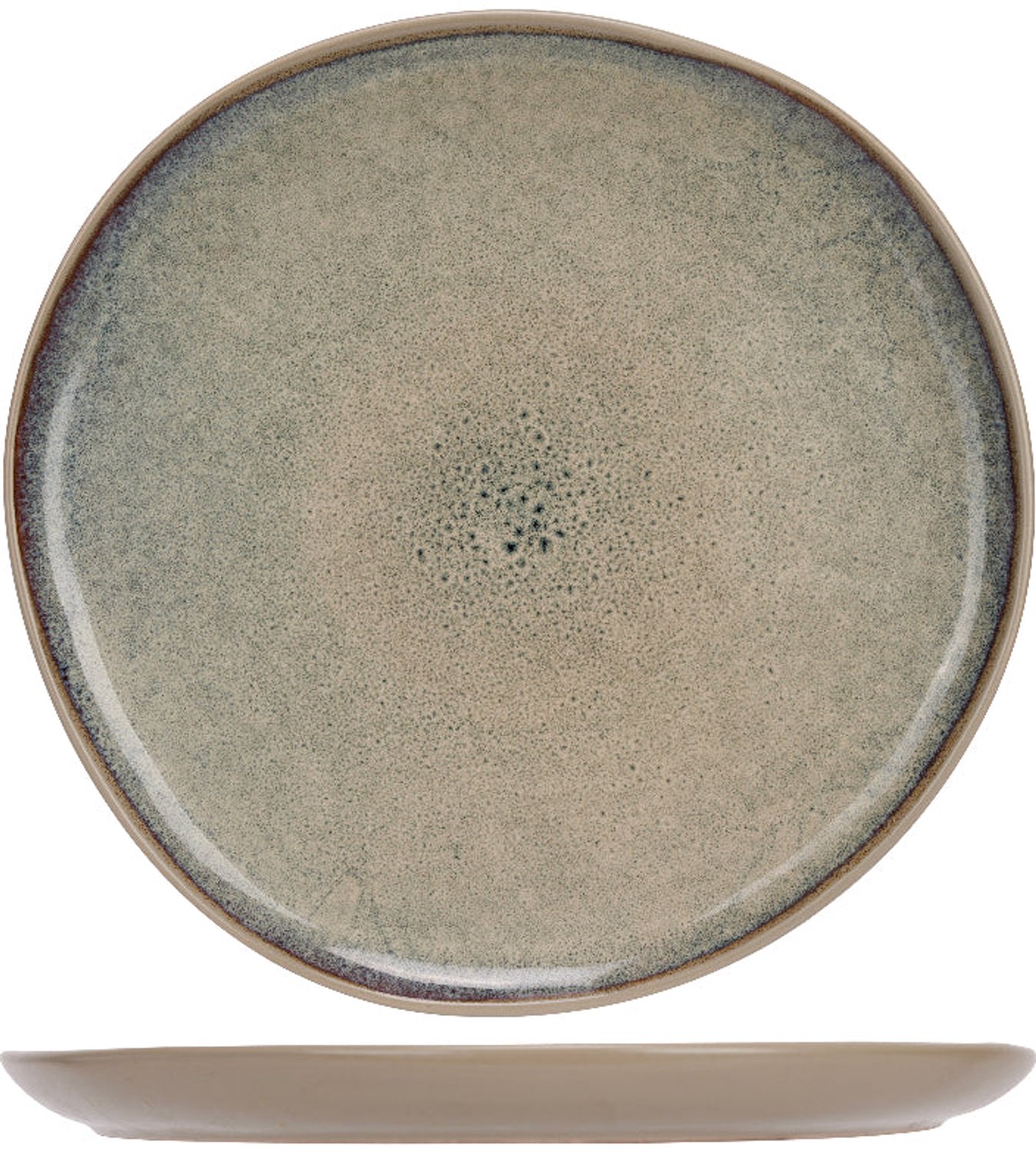 Cosy & Trendy Dinerborden Oona Sand-Green 6-delig – Aardewerk – Warm Zand-Glazuur, Vaatwasser- & Ovenbestendig