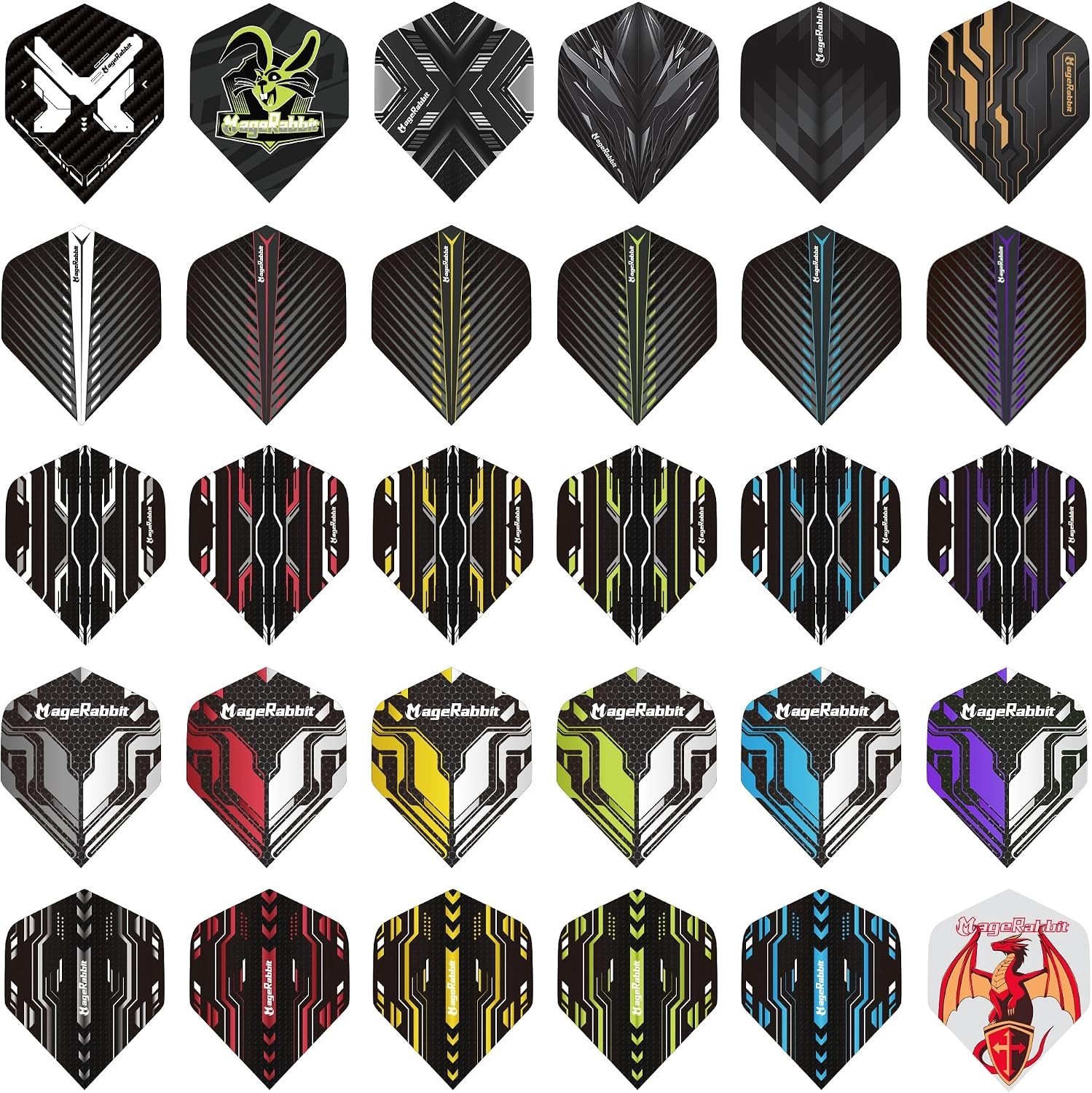 Professionele Darts Flight Set van 66 Stuks, Multikleurige Plastic Vleugels voor Soft en Steel Darts, Toernooimateriaal en Accessoires