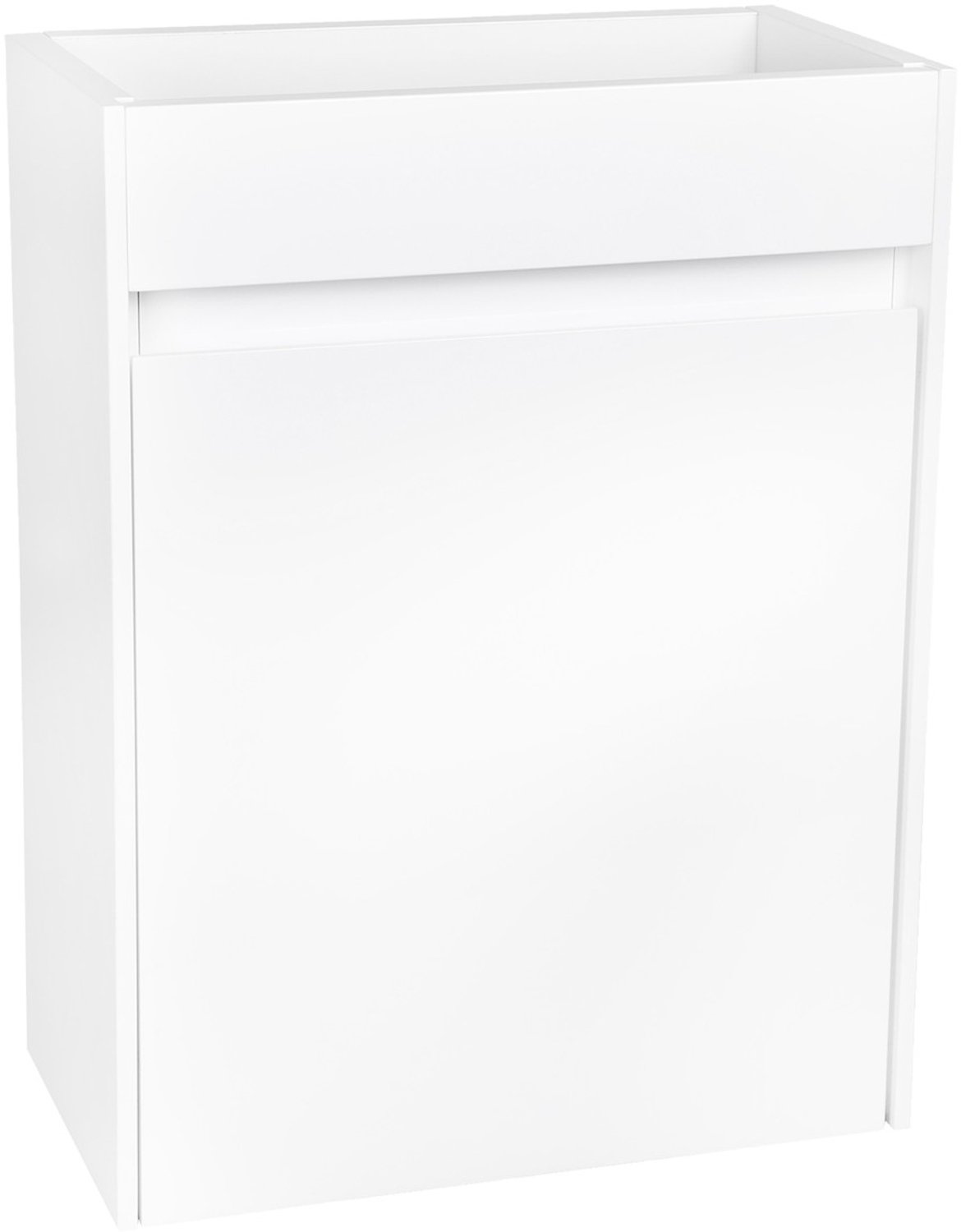 Differnz Hura L Toiletmeubel - Onderbouwkast voor Toilet - Deur Links of Rechts Monteerbaar - Knock Down Montage - FSC® Gecertificeerd - Afmetingen 52 x 40 x 21.5 cm - Kunststof - Kleur Wit