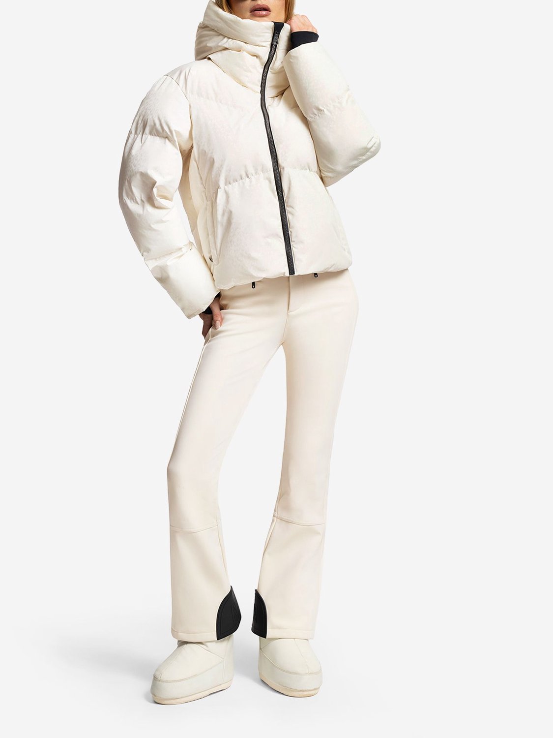 NIKKIE Newport Tonal Leo Jacket Ski jack dames Off Creme