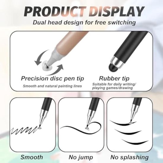 Stylus pennen,Stylus voor 2-in-1 tablets/smartphones, opladen niet nodig. — afbeelding 3