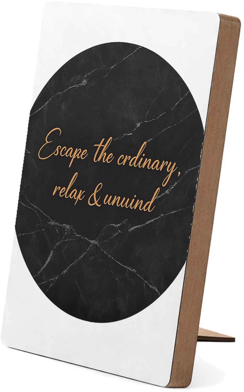Mr Cadeautjes Glasframe/MDF 12,7 x 17,8 - design Minimalistische wellness-tekst op een rustige natuurachtergr | cadeau Wit
