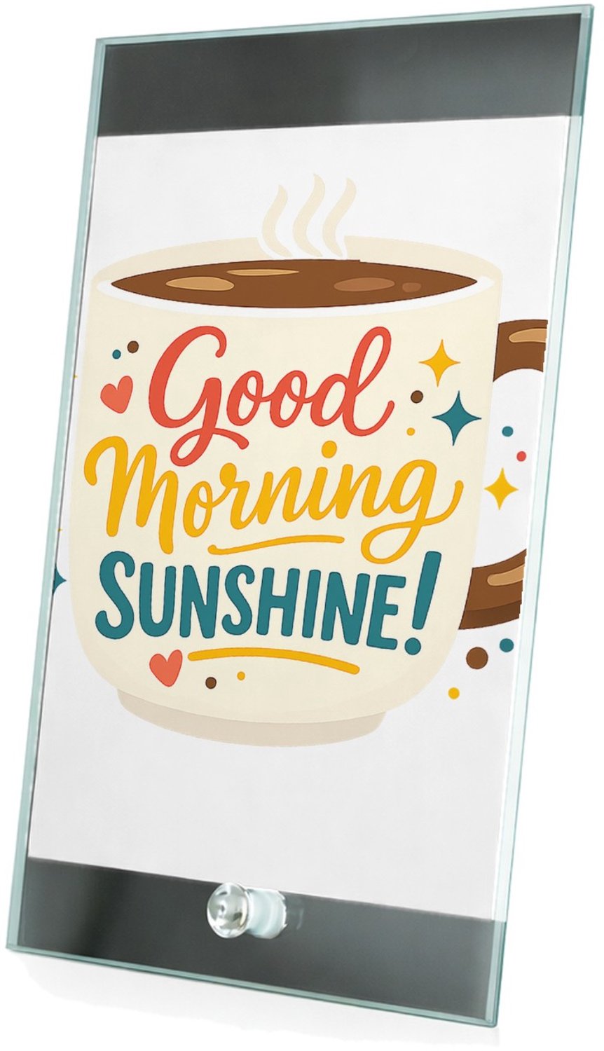 Mr Cadeautjes Glasframe 15 x 23 - design Feestelijke koffie-mok met warme, persoonlijke ochtendboodsc | cadeau Wit