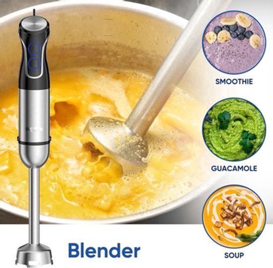 Staafmixer 5-in-1 - Staafmixer - Staafmixer Set - 1500W - RVS Messen - Hakmolen - Klopper - Smoothies - Soepen - Babyvoeding — afbeelding 2