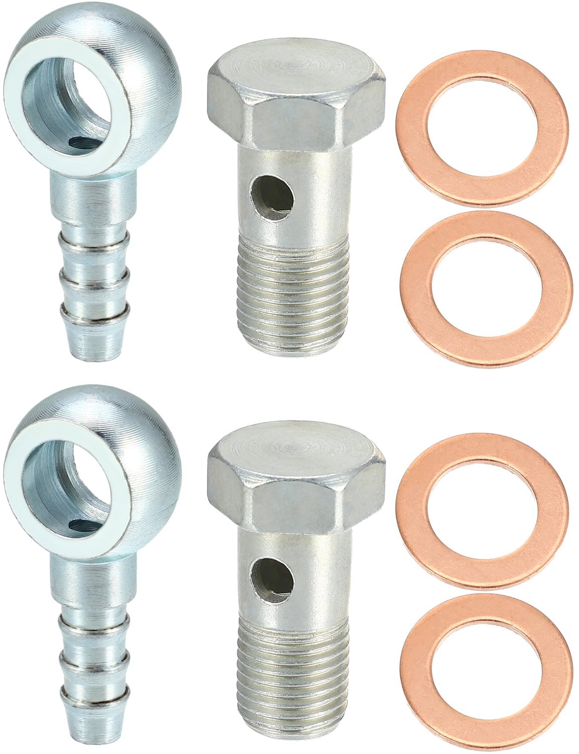 8 Delen Car Banjo Adapter met Wasertjes - 10mm ID en 7.5mm OD