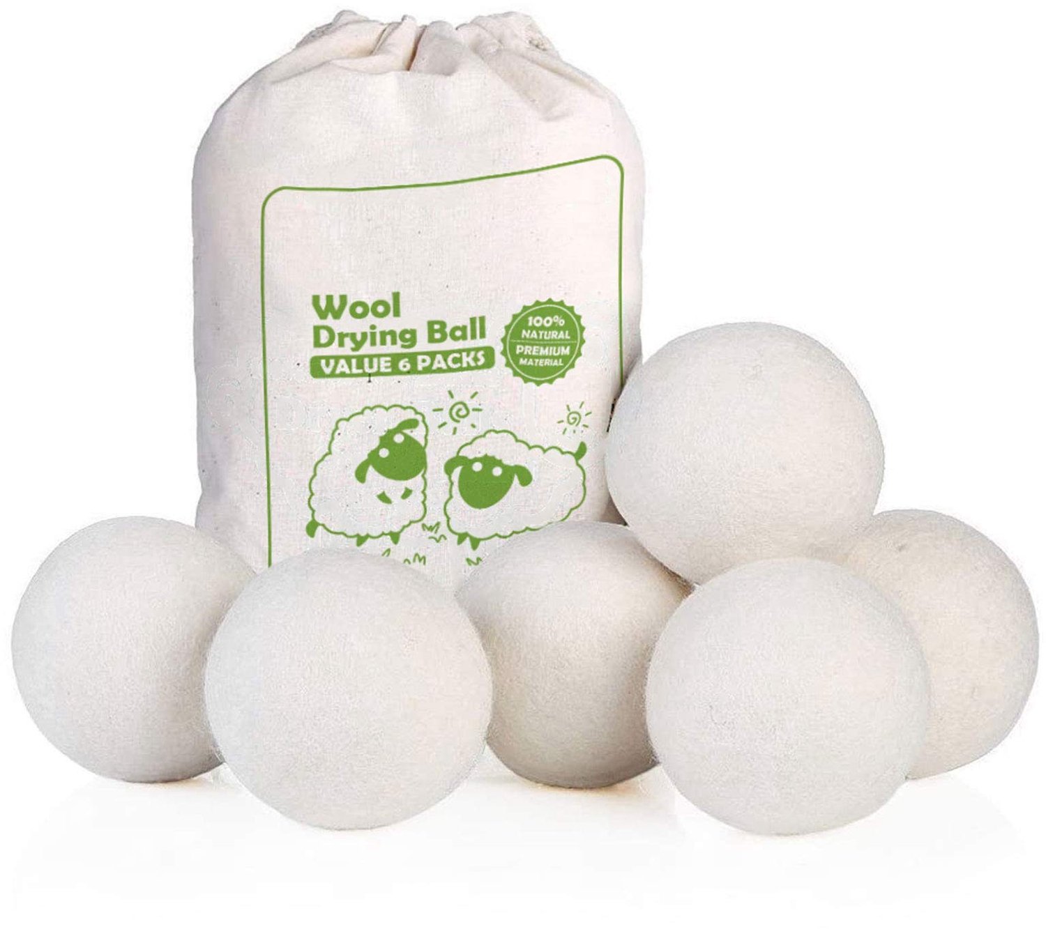 Wollen Droger Ballen - Handgemaakte Wasverzachter van 100% Nieuw-Zeelandse Wol