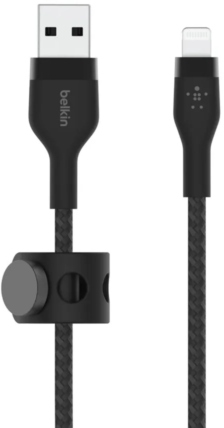 Belkin Boost Charge braided - Telefoniekabel - USB-A naar iPhone Lightning - 2m - Zwart