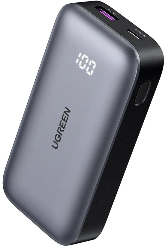Ugreen Powerbank 10000Mah Nexode Pb502 Usb Usb-C 30W Pd Voor Telefoonconnector
