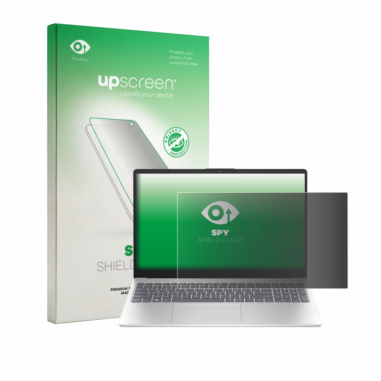 upscreen - privacy screenprotector voor HP 15-fd1731ngx - Folie Beschermfolie Blauwlichtfilter