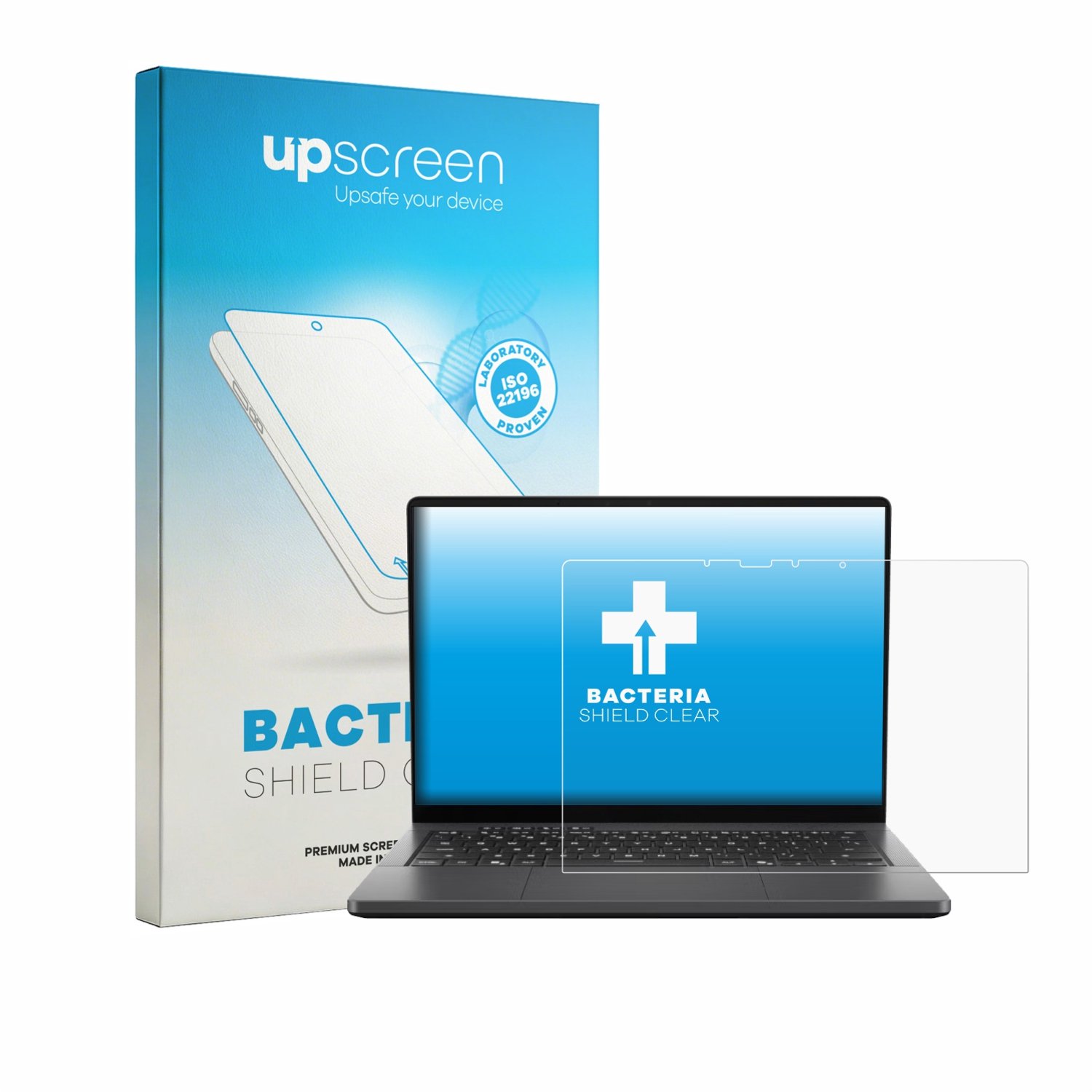 upscreen - Screenprotector voor ASUS ROG G14 GU405 - Folie Beschermfolie transparant antibacterieel