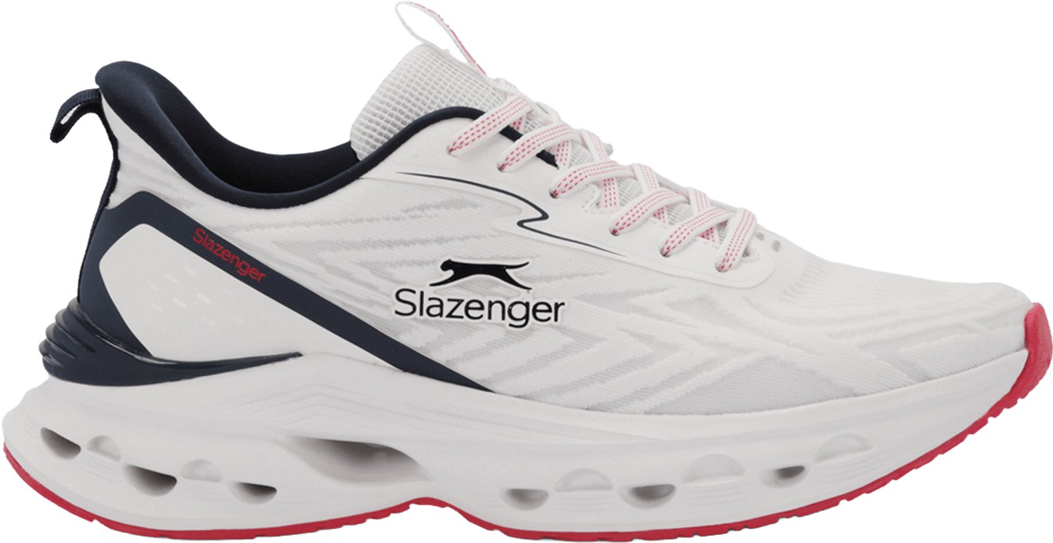 Slazenger Willow Heren Sneakers - Wit / Marineblauw / Rood