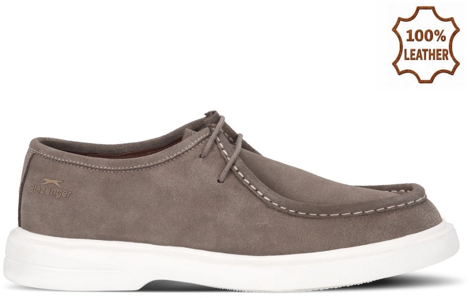 Slazenger Yack Heren Sneakers - Zand Suède