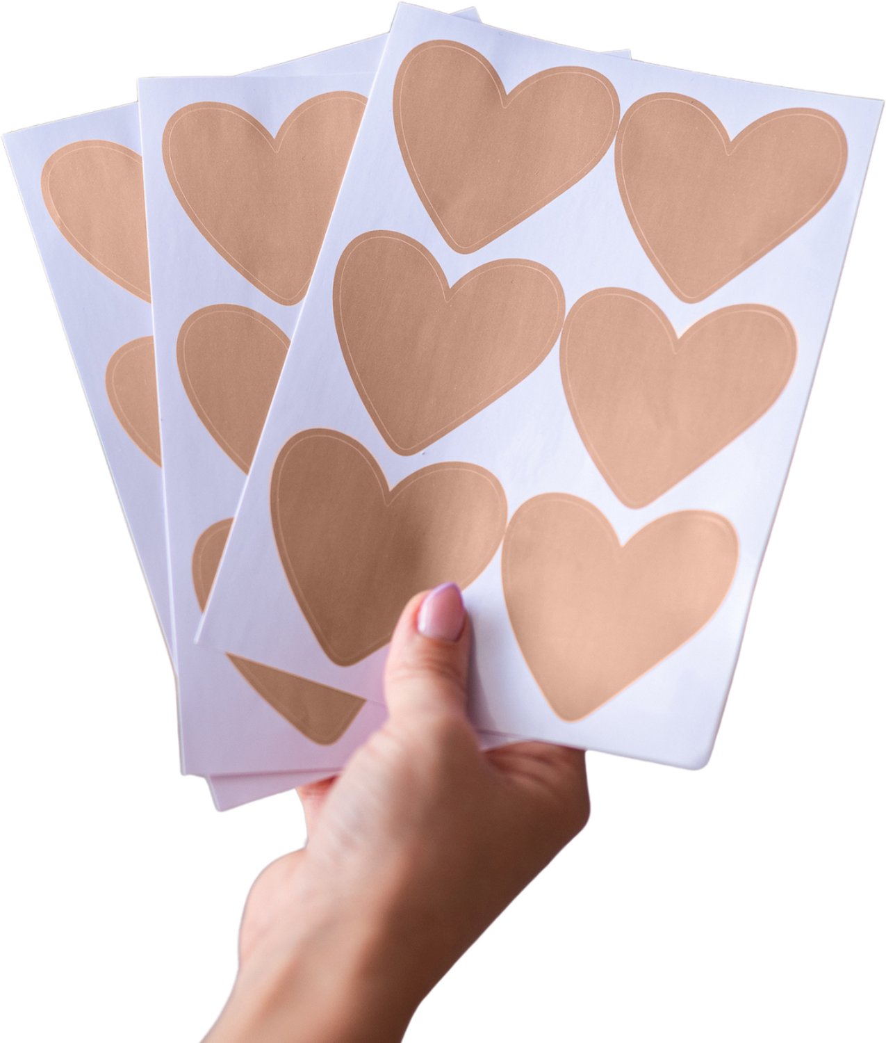 LILIMAUS Muurstickers kinderkamer - 36 hartjes - zelfklevend - donkerbeige