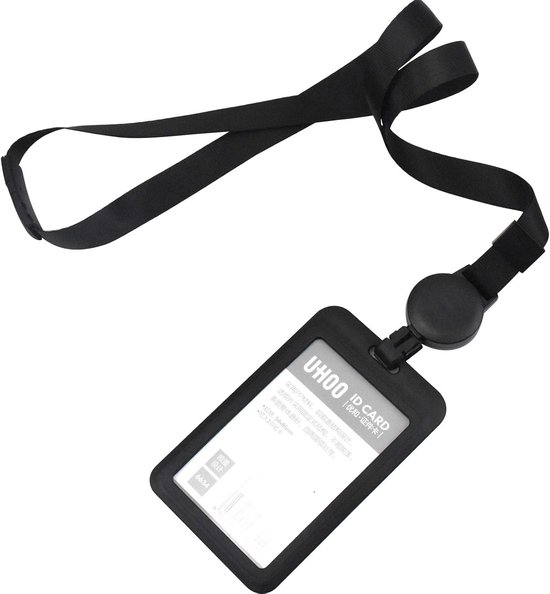ID Kaart Houder met Lanyard en Retractable Badge Reel voor Kantoor, School en Zakelijke Reizen - Geschikt voor Mannen en Vrouwen — afbeelding 2