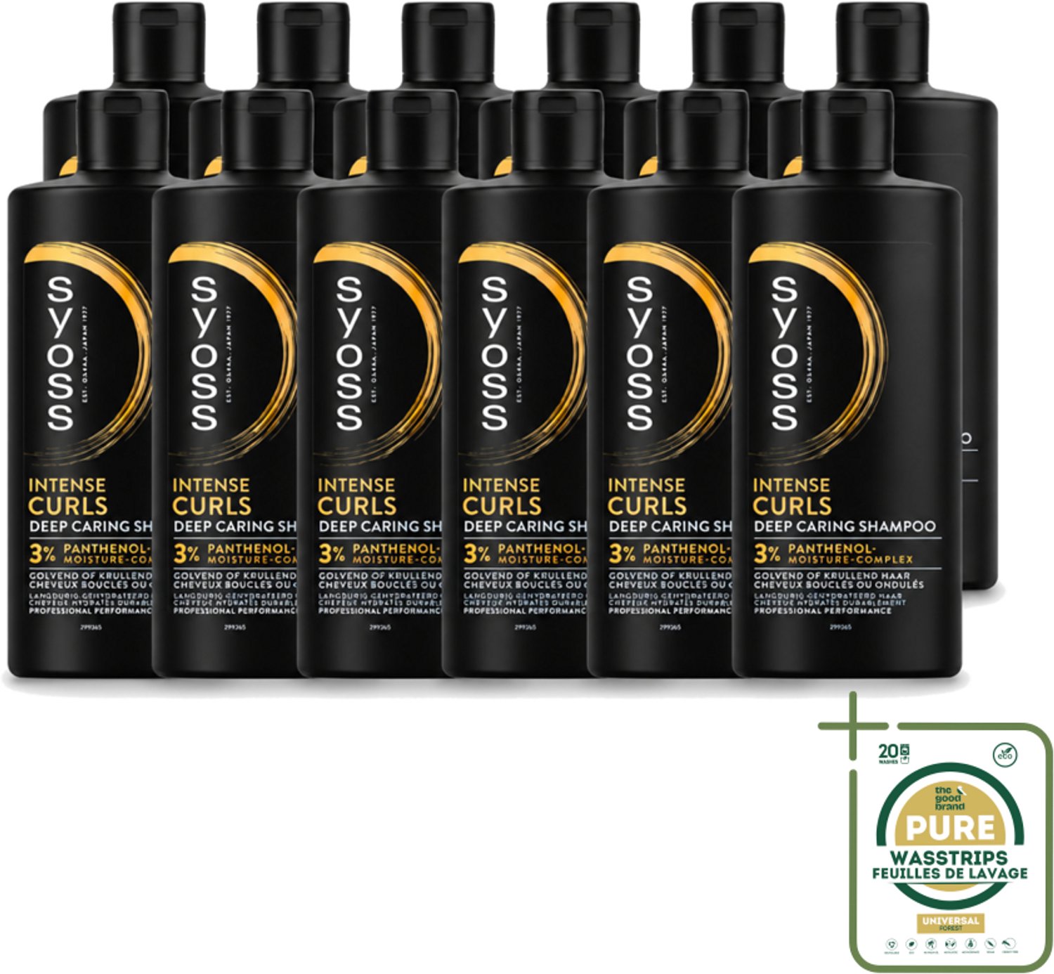 12 x SYOSS - Curls Intense - Shampoo - Langdurige Styling - 440ml - Wasstrips - Krullen Verzorging - Krulhaar Shampoo - Krulhaar Hyderatatie - Krulhaar Pluisvermindering - Krulhaar Styling