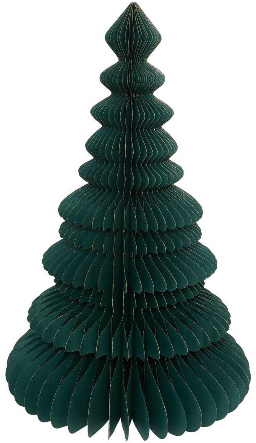 Papieren kerstboom, hoogte 90 cm, groen, KAMI