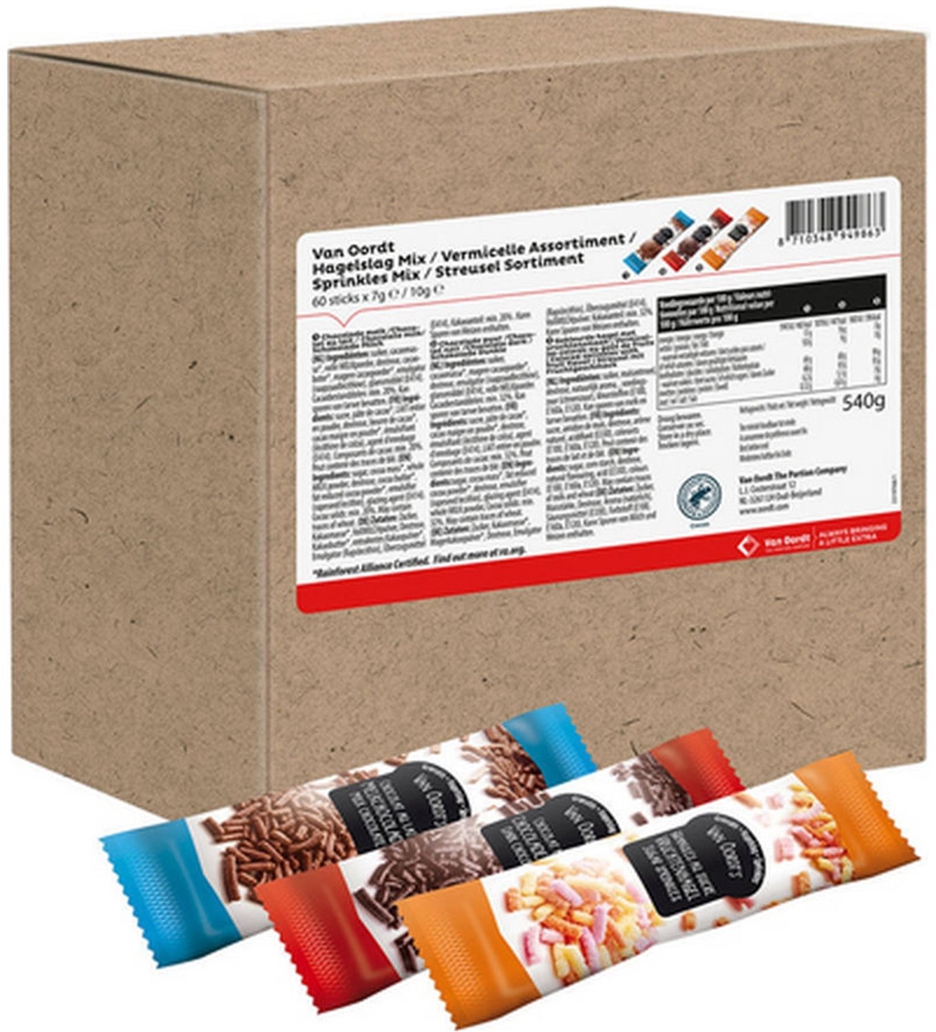 Van Oordt | Hagelslag Mix Stick | 60 x 7/10 gram