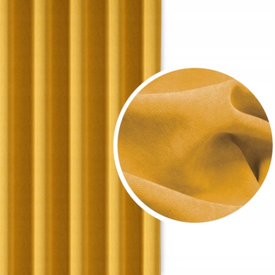 Verduisterende Gordijnstof - Mosterdgeel - 50x280 cm