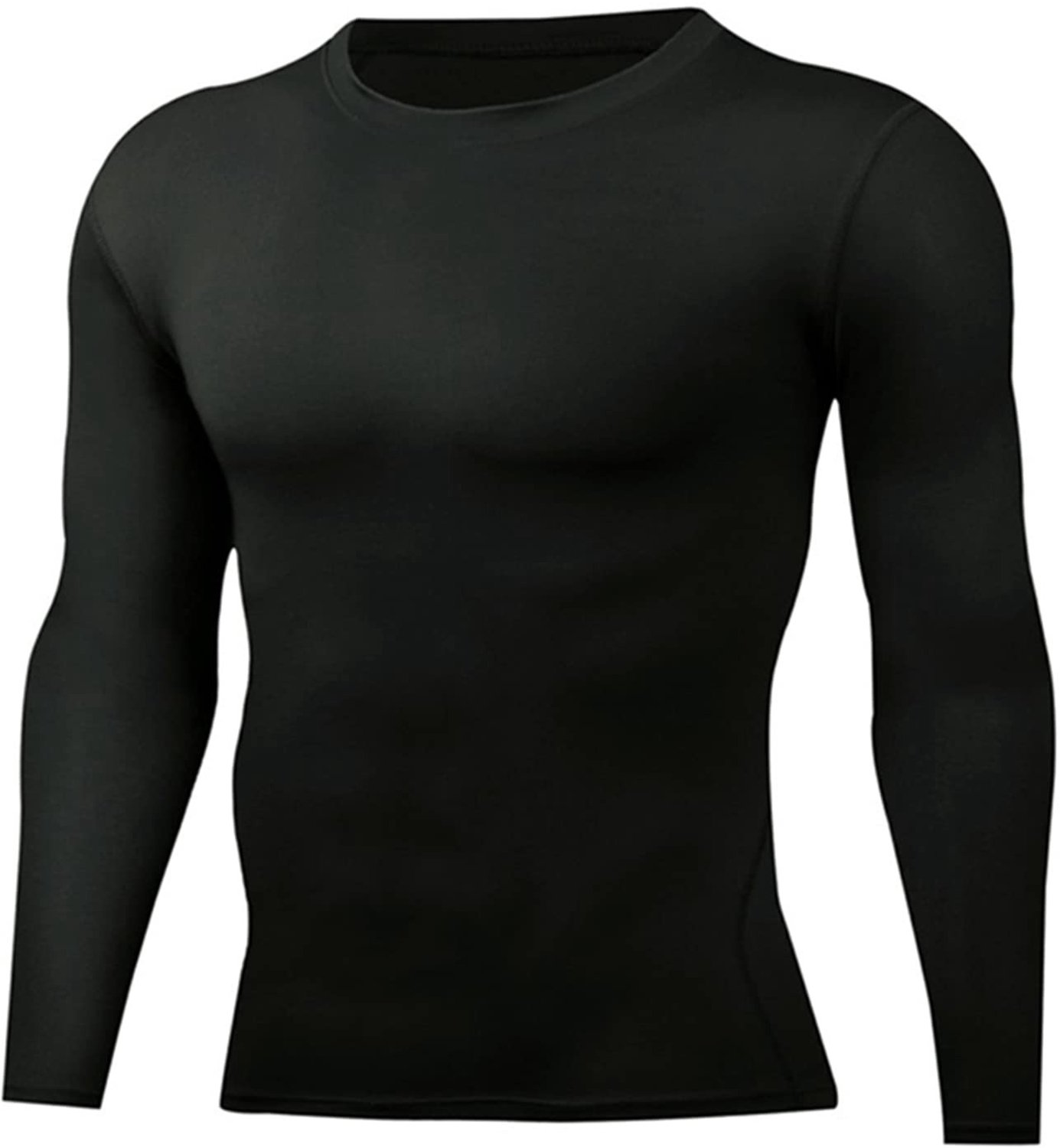 Famanu – Sportshirt voor heren, lange mouwen, sneldrogend, ademend, trainingsshirt voor fitness en crossfit