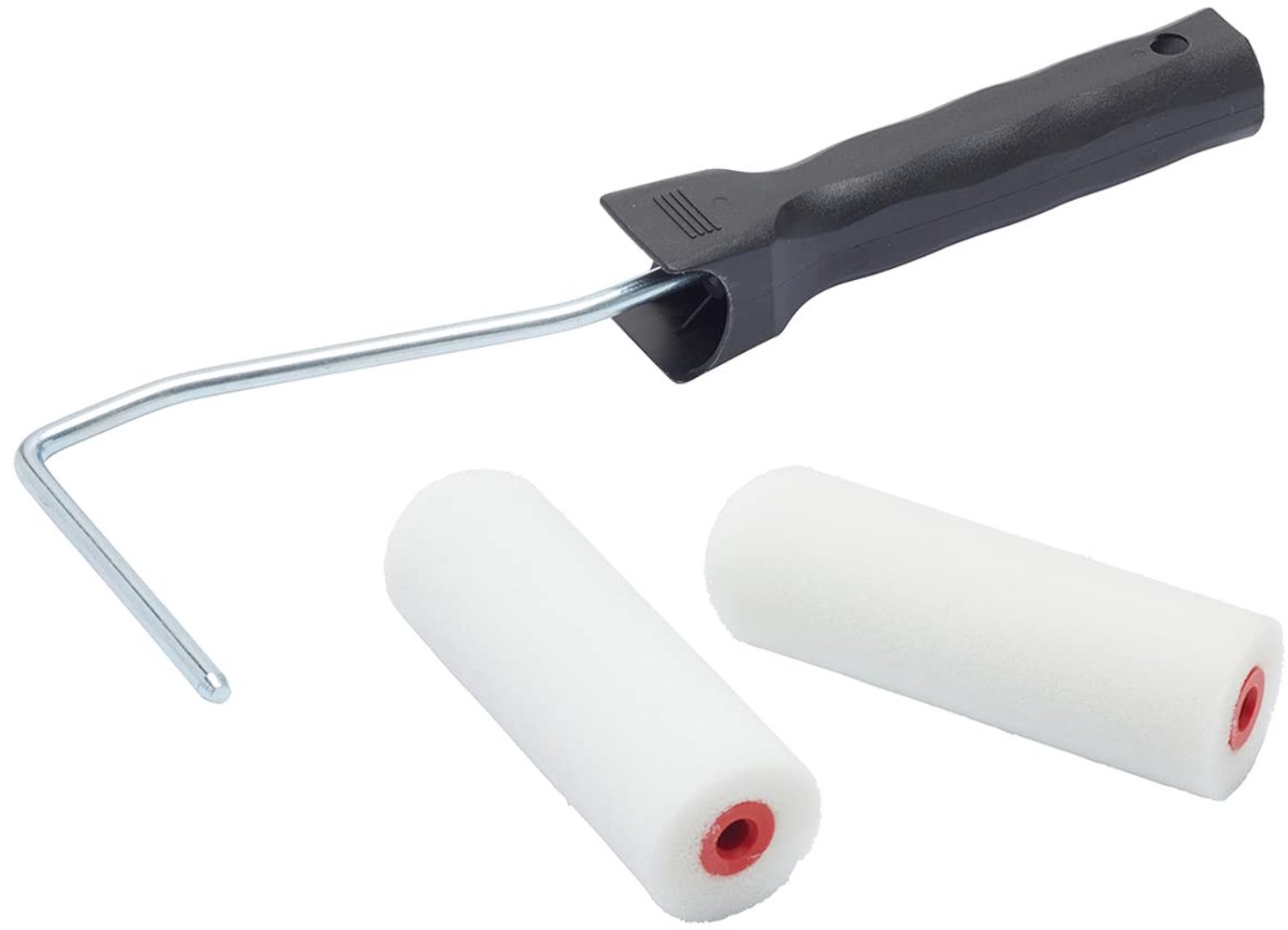 Set van 2 Mini Schuimrollers 100 mm met Frame