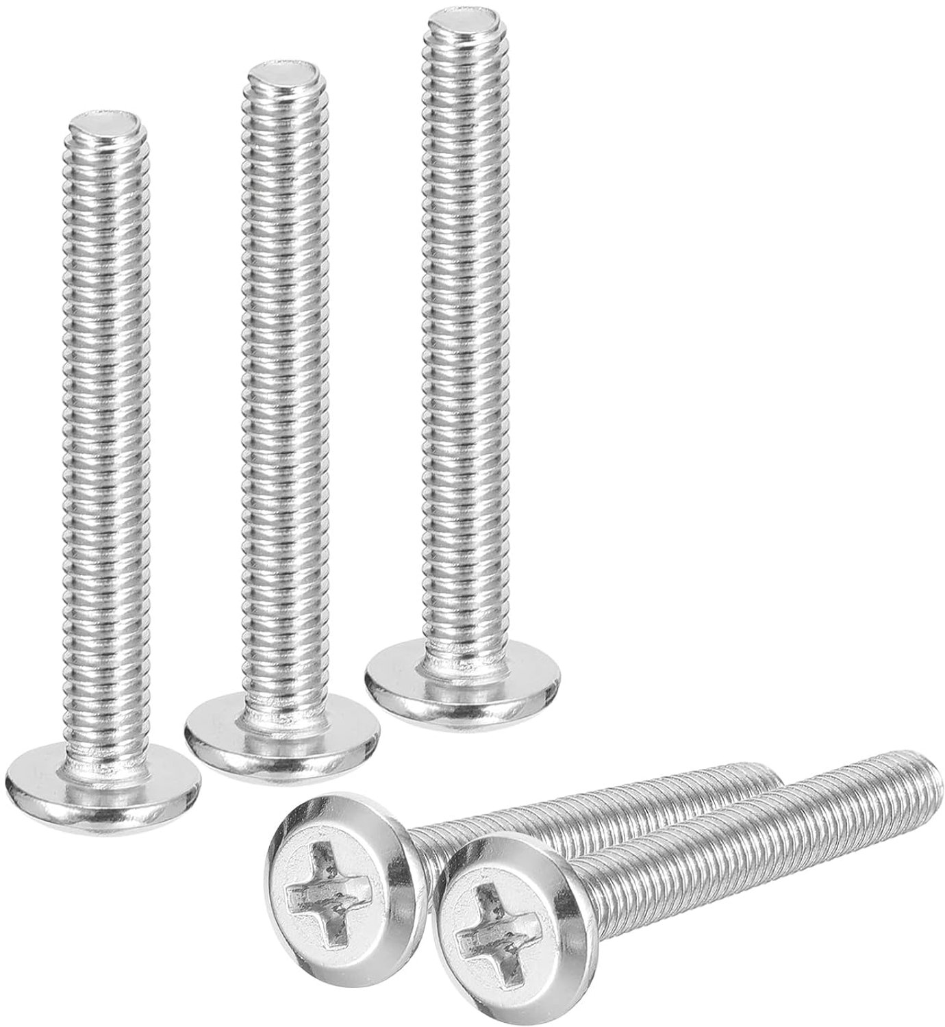 Kruiskopschroeven M4 x 30 mm - 50 stuks roestvrij staal - platte ronde kop - meubelverbinding - m-winkel