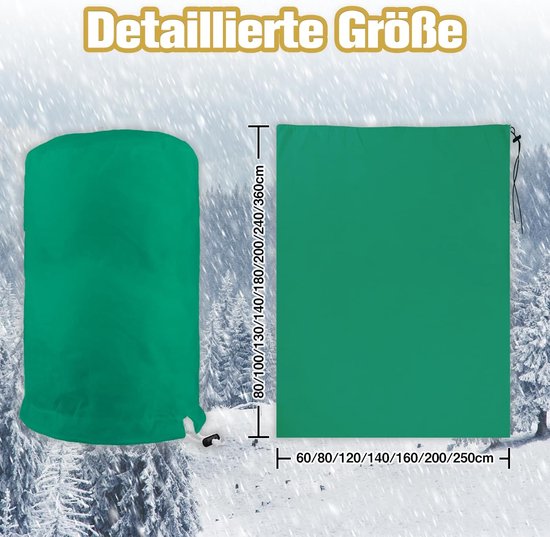 Winterbescherming voor planten, herbruikbaar, 120x180 cm — afbeelding 2
