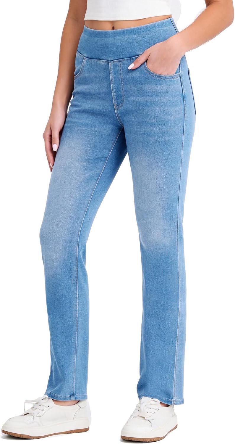 Hoge taille 4 zakken bootcut jeans