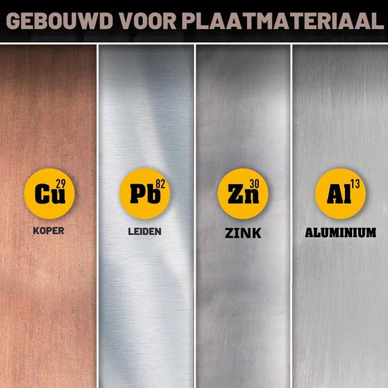 Pro Loodzetlat – Dakgereedschap voor het maken van binnenhoeken en vouwen in lood, koper, zink en aluminium — afbeelding 4