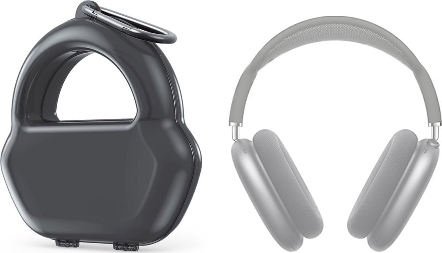 Mobigear Hoesje geschikt voor Apple AirPods Max Hardcase Hoesje | Mobigear Matte Box - Zwart