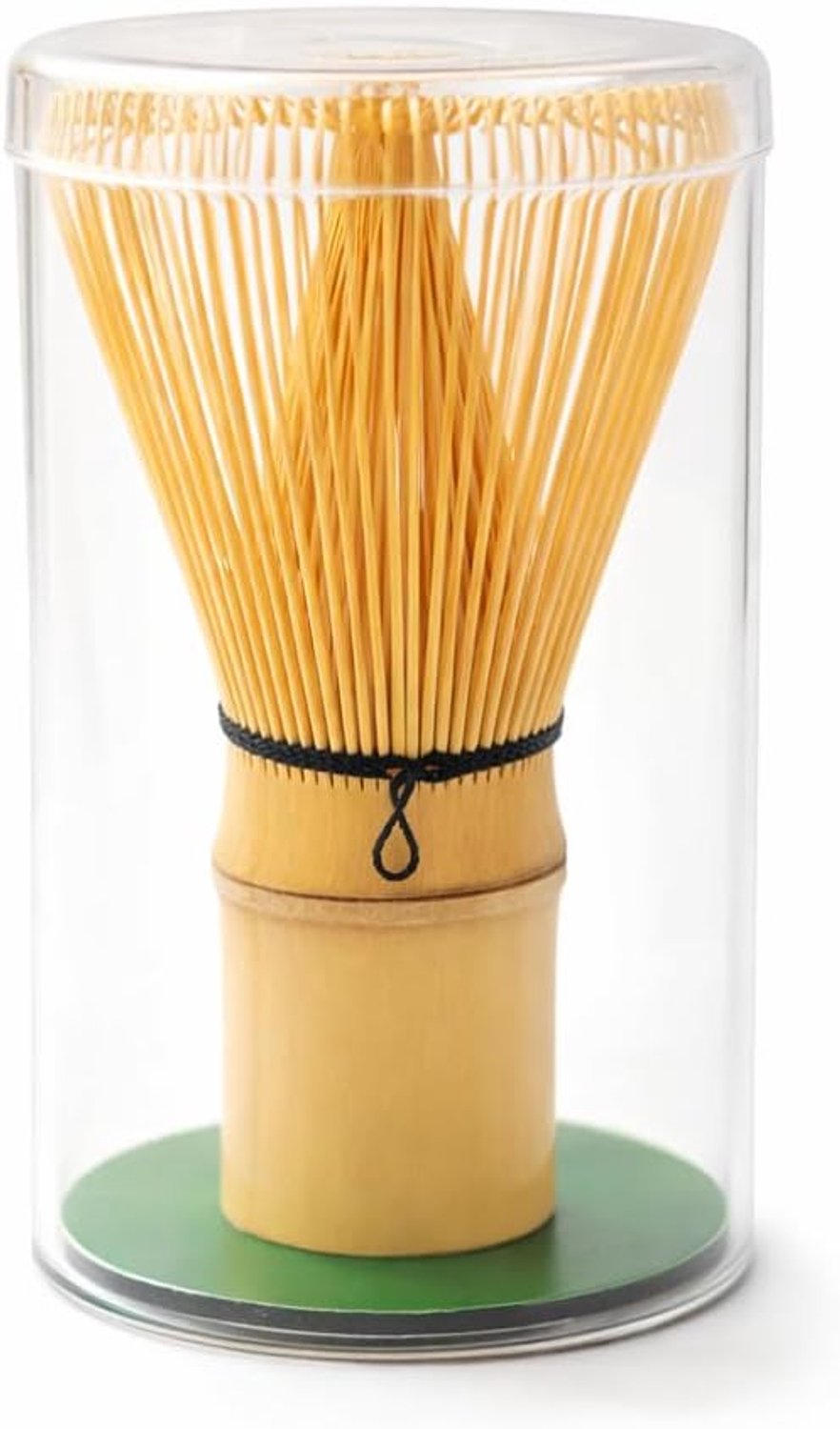 Handgemaakte matcha-garde van goudkleurig bamboe, traditionele Japanse Chasen mixer - duurzame en duurzame biologische bamboe garde