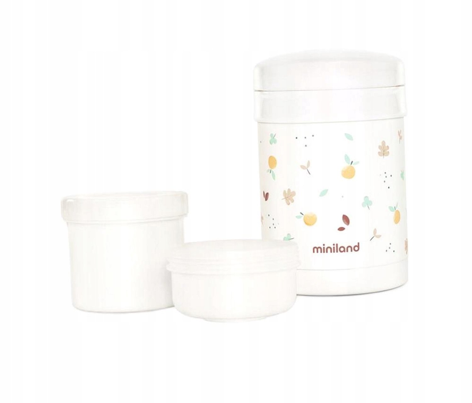 Merkloos Lunchbox Thermos met 2 Hermetische Bakjes - 700ml