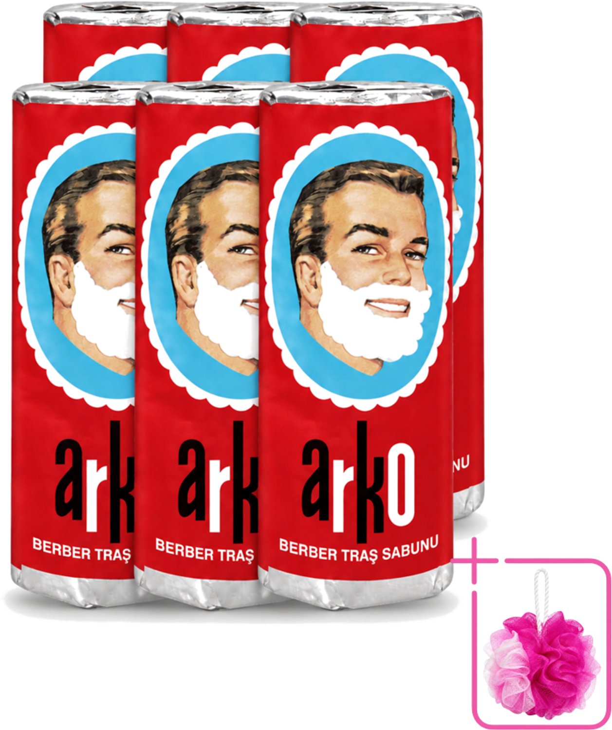 6 x Arko - Scheerzeep - Verzorgt en Beschermt de Huid - 75 ml - Bulkverpakking - Scheerzeep - Douchemop - Schuim