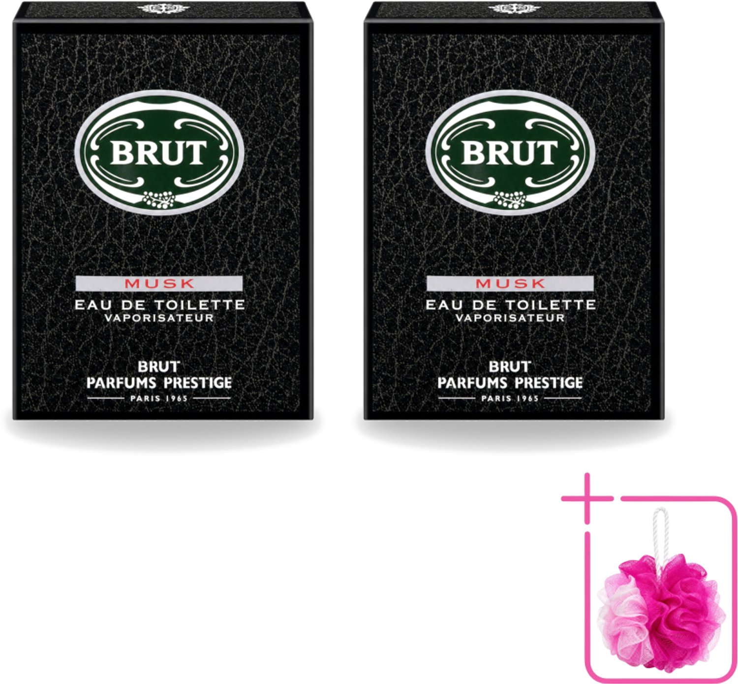 2 x Brut – Eau de Toilette – Musk – 100 ml - Bulkverpakking - Brut Musk - Douchemop - Eau de Toilette