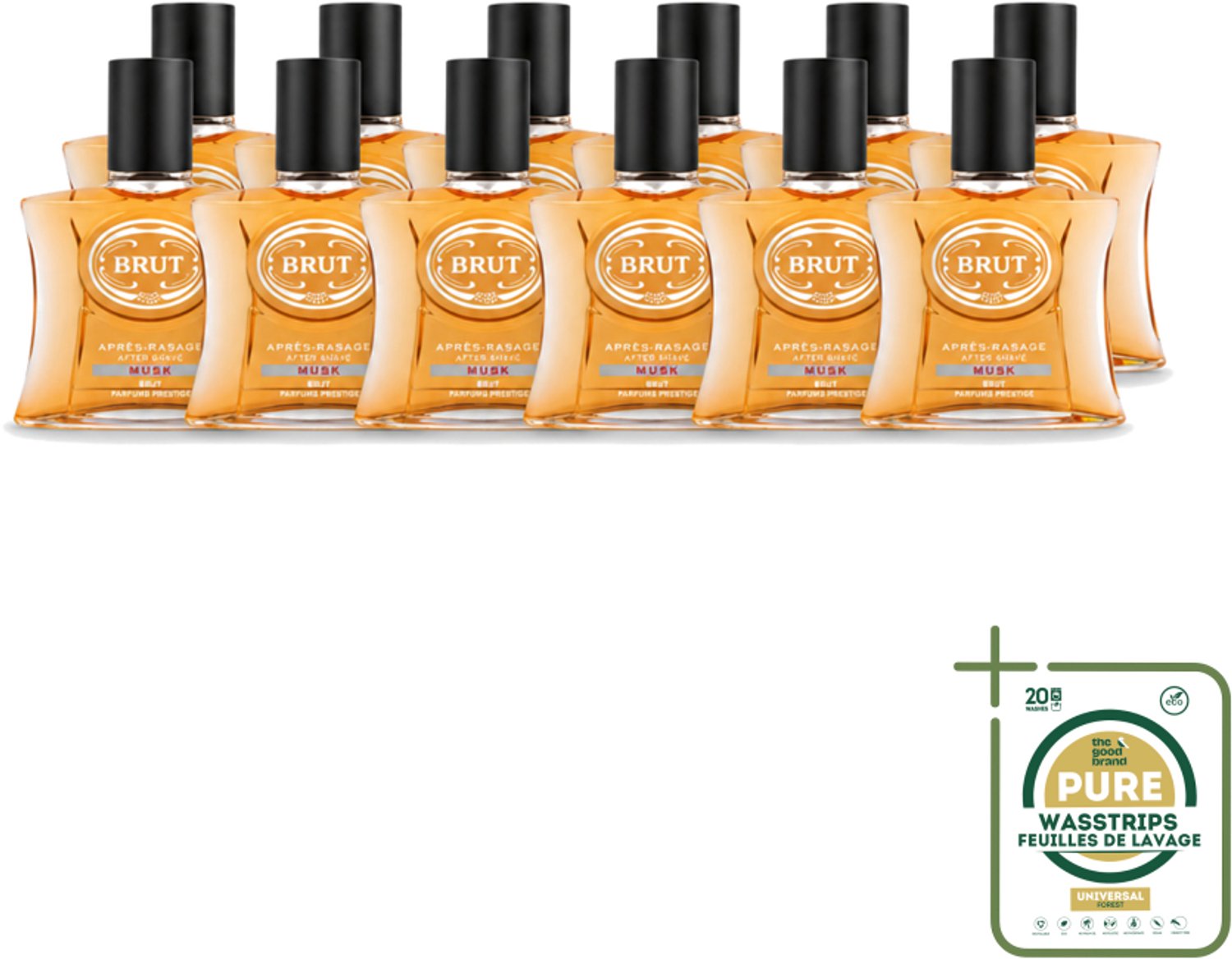 12 x Brut – Aftershave Lotion – Musk – 100 ml - Aftershave Musk - Aftershave Lotion - Heren Aftershave - Klassieker Aftershave - Amber Geur