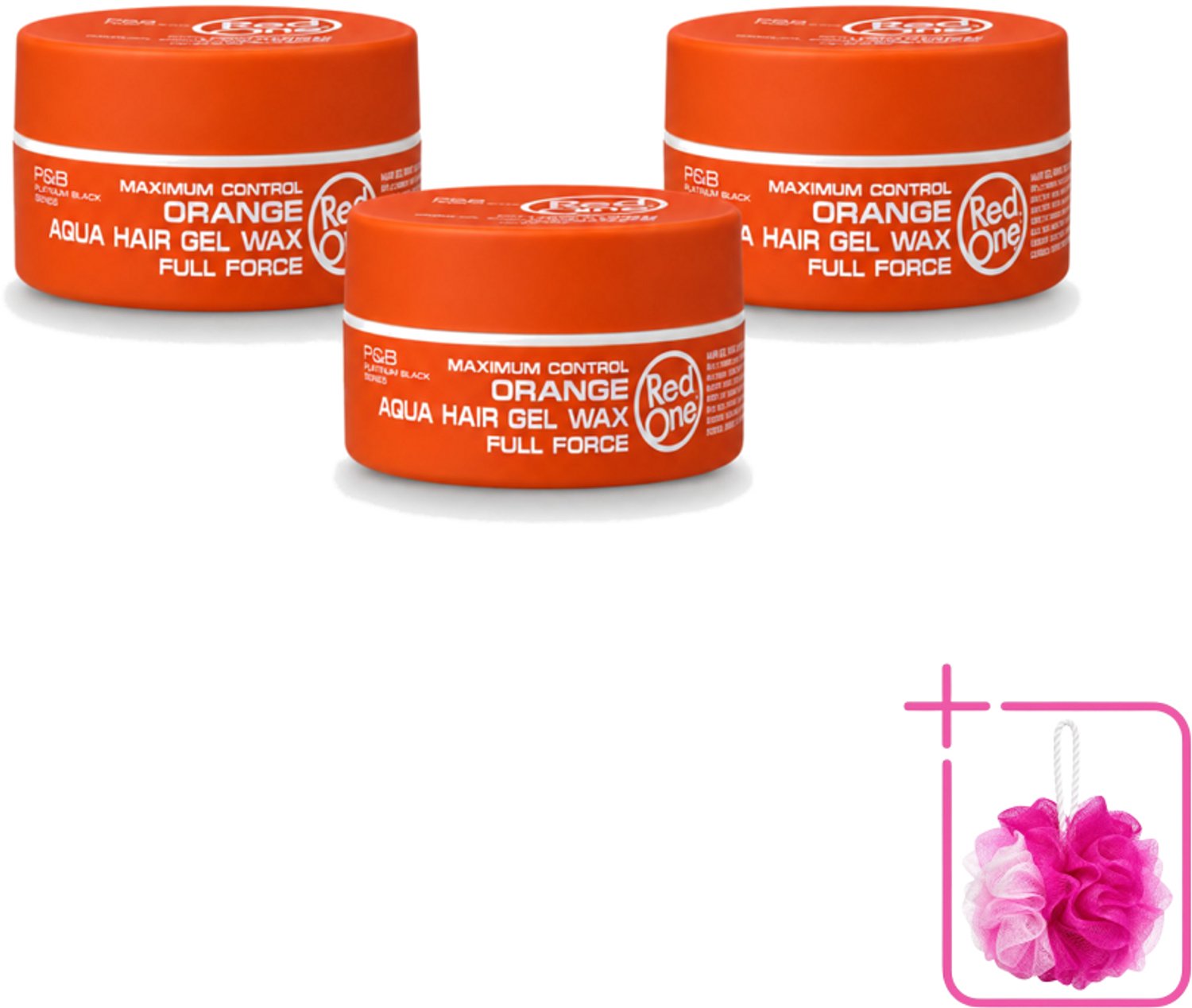 3 x Red One - Haarwax - Aqua Orange - Verfrissende Styling - Voor Sterke Hold & Glanzende Finish - 150 ml - Bulkverpakking - Haarwax - Aqua Orange
