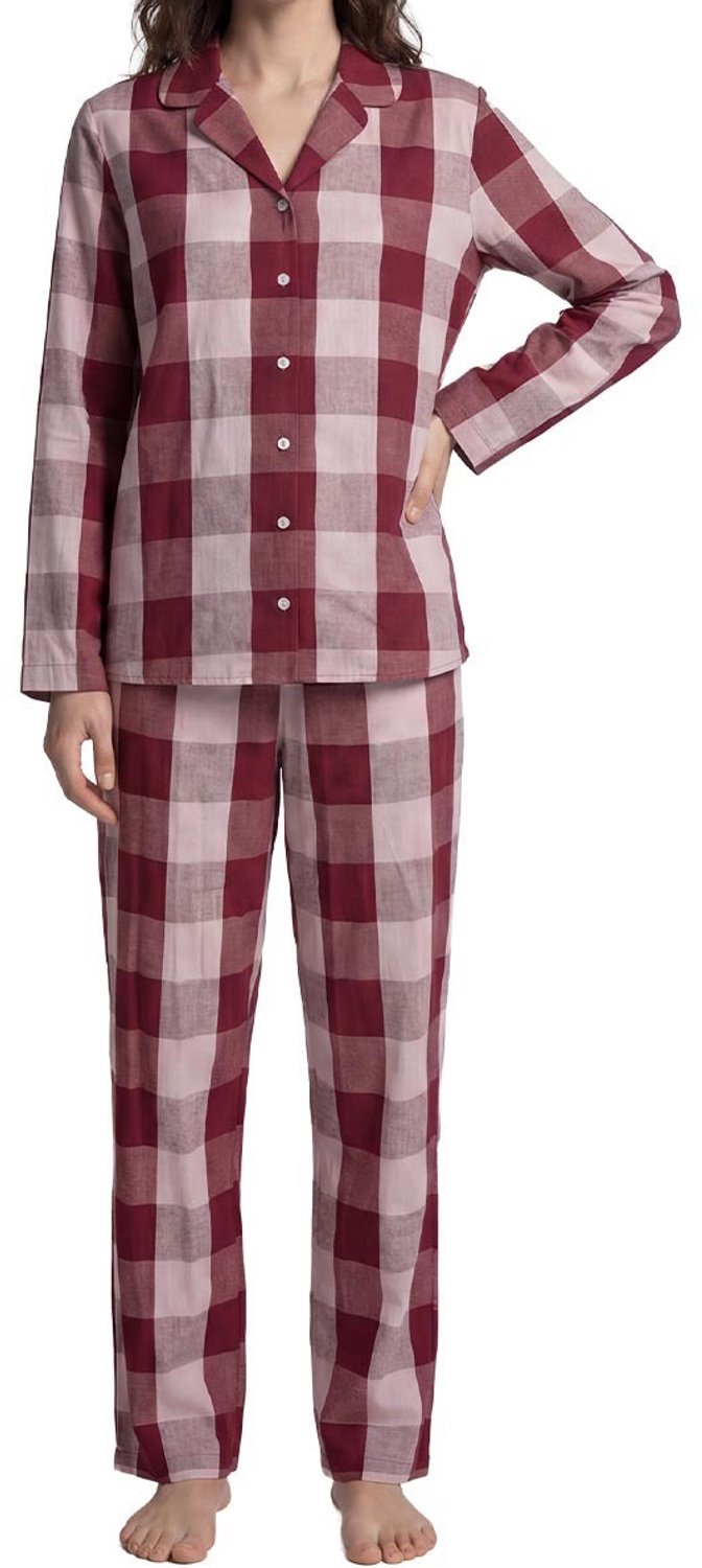 Seidensticker Dames pyjama Classic Flannel rood