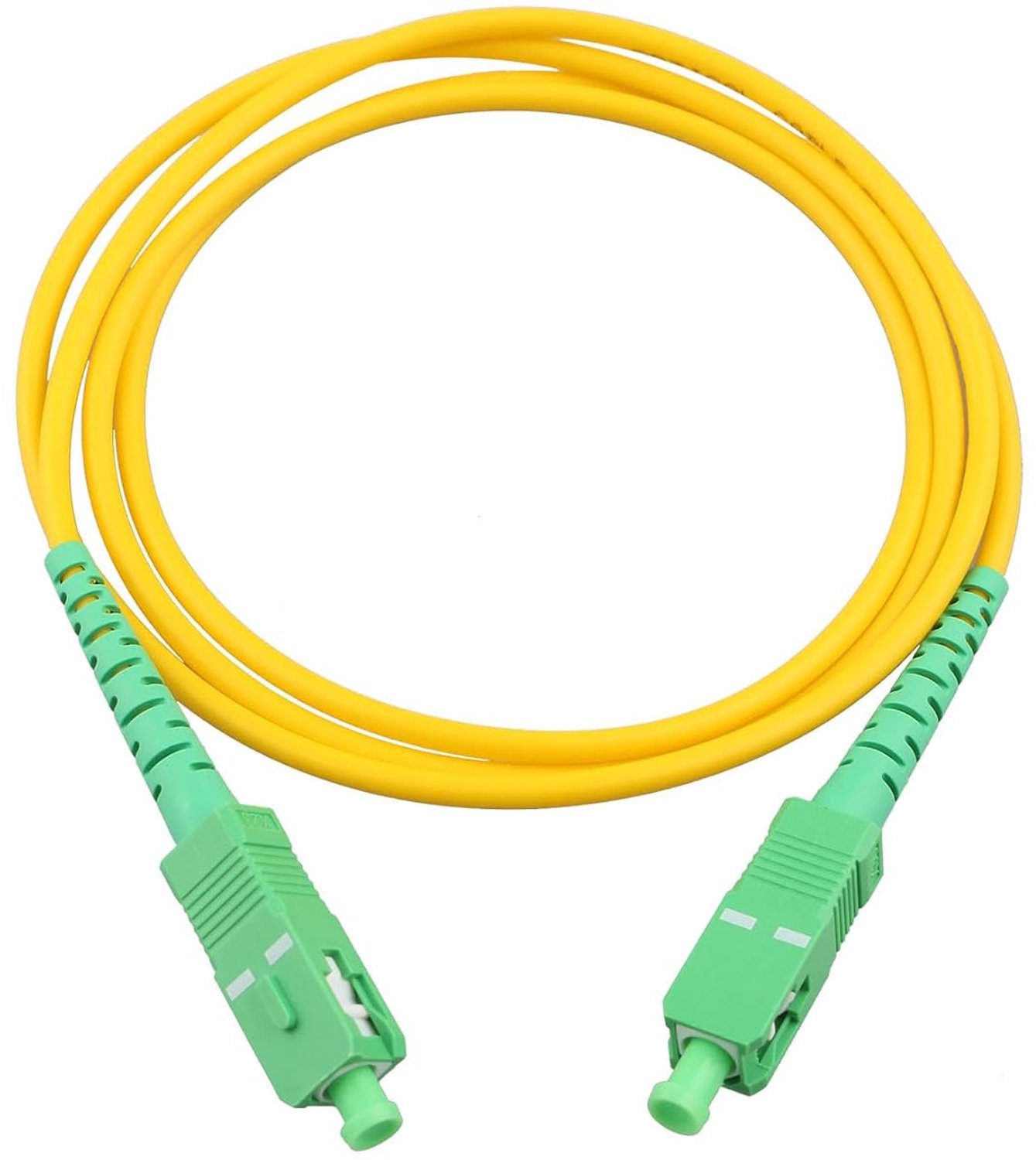 Glasvezelkabel SC/APC naar SC/APC Simplex Singlemode 9/125um LSZH Compatibel met Glasvezel Tot in Huis (FTTH, Fiber to The Home) (1M)