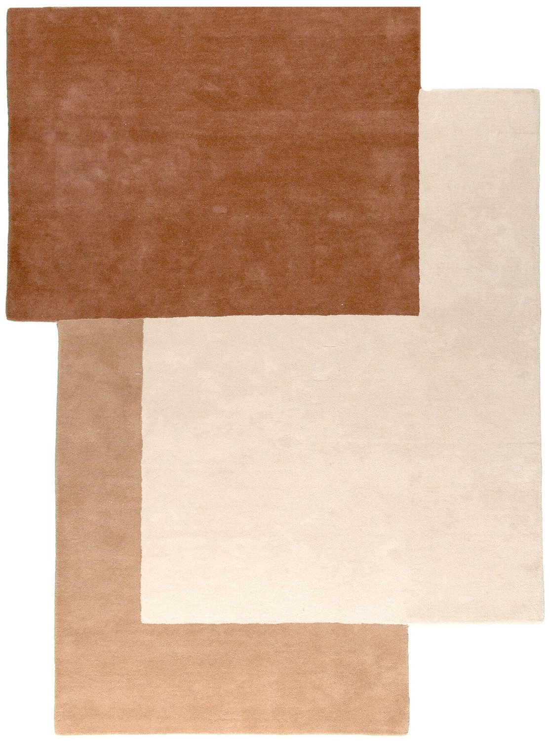 Studio Clarice Wollen abstract vloerkleed - Jules Creme/Terracotta - 200x290 cm