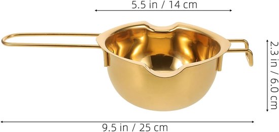 2 stuks botersmeltkommen - Roestvrijstalen smeltkom voor chocolade en boter - Mini-sauspan van 370 ml met dubbele schenktuit voor het bakken van kaas en thuiskoken — afbeelding 4
