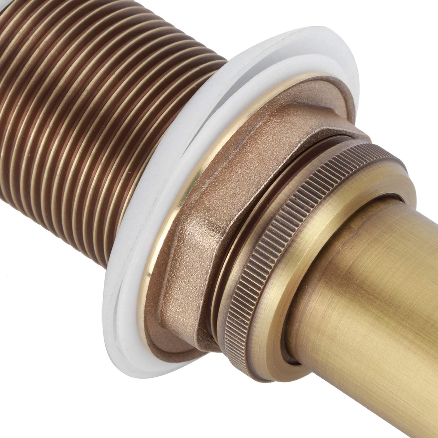 Antiek Messing Afvoerstopper Duurzame Non-Overflow Pop-up Montage voor Badkamer Wastafel 1 Stuk 3cm Diameter (Antieke grote stuiter zonder gaten)