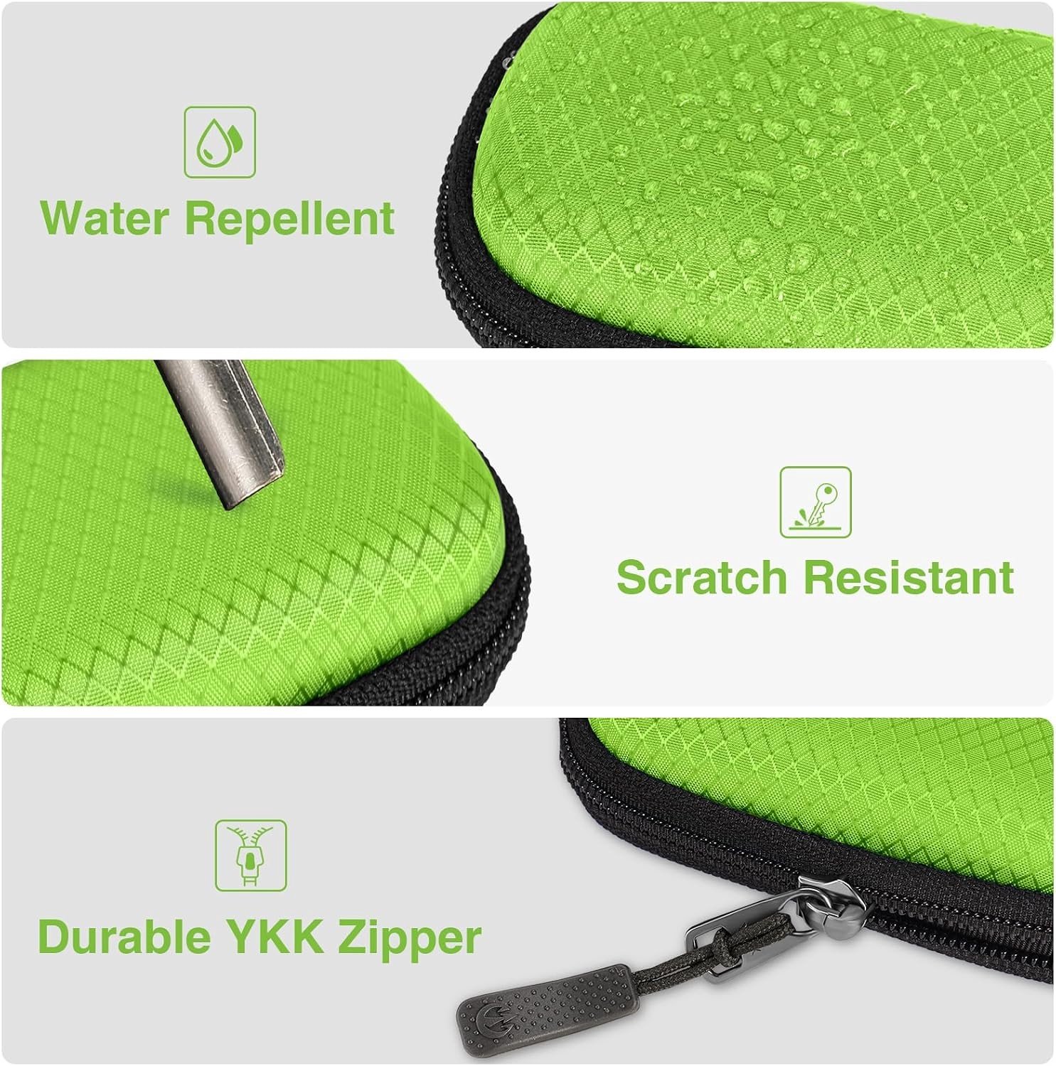 Praktische hardcase voor insectenbeetverlichters, geschikt voor Beurer BR 60 en BR 90/10, groen en duurzaam