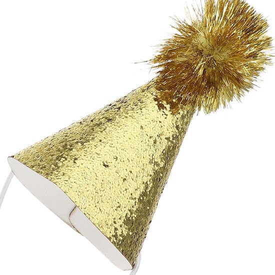 7 Stuks Delige Kleurrijke Glitter Partyhoedjes met Pompom voor Jongen Meisje Verstelbare Elastische Kinband Geschikt voor Verjaardagsfeestjes Dierenfeestjes — afbeelding 5