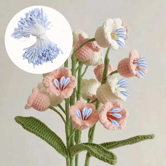 350 stuks pijpenragers bloemen blauw — afbeelding 3