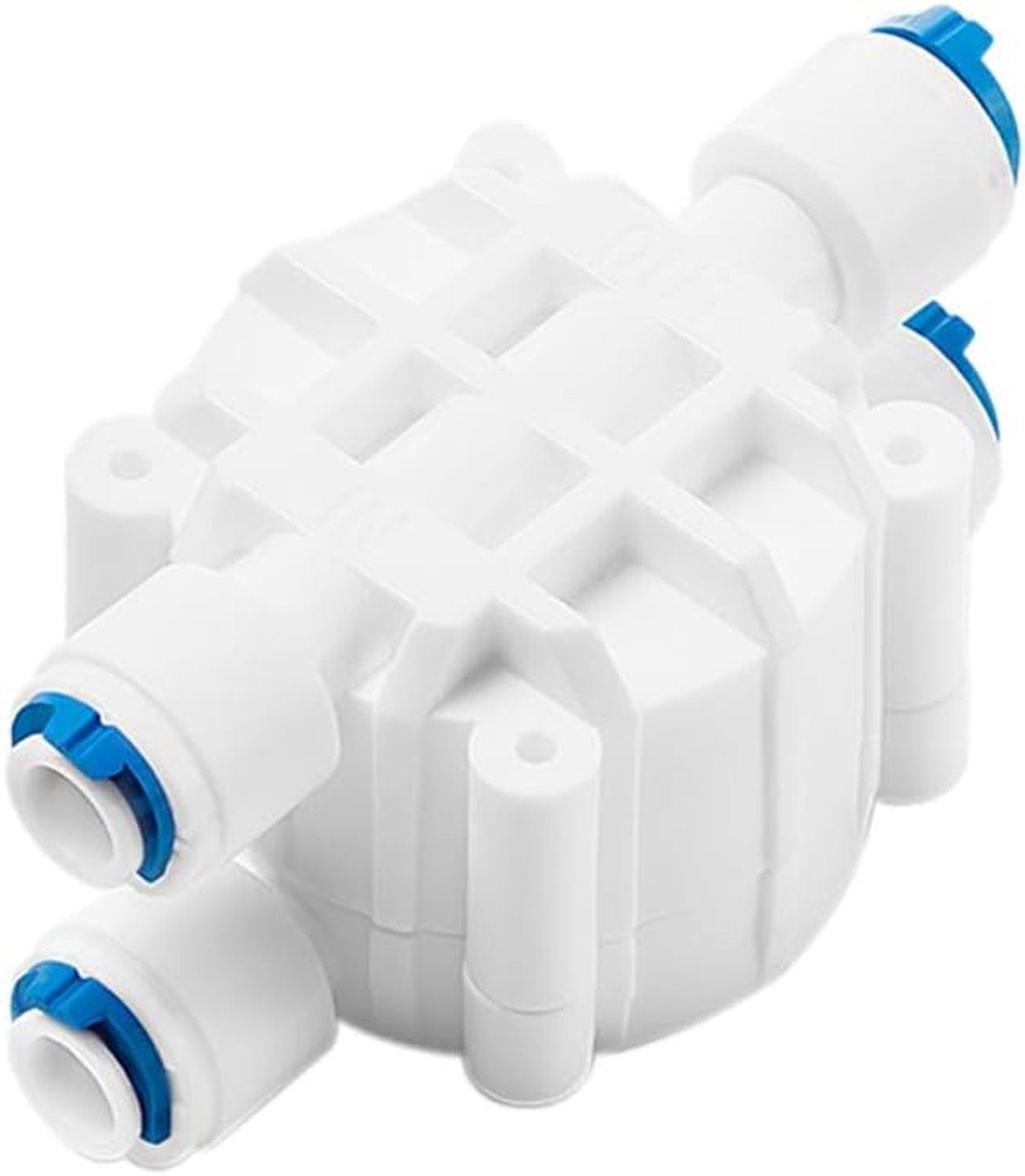 Automatische uitschakeling, vierwegventiel met snelkoppelingen, 4-weg automatisch afsluitventiel voor 1/4 inch OD-slang, omgekeerde osmose, drinkwaterfiltersysteem
