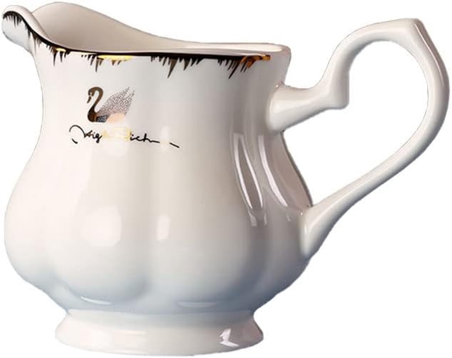 Melkopschuimkannen Witte melkkan Keramische melkkan met handvat Plus Melkslingerbeker Melkbeker Melkkan Kleine melkbeker Keramiek (B) (B)