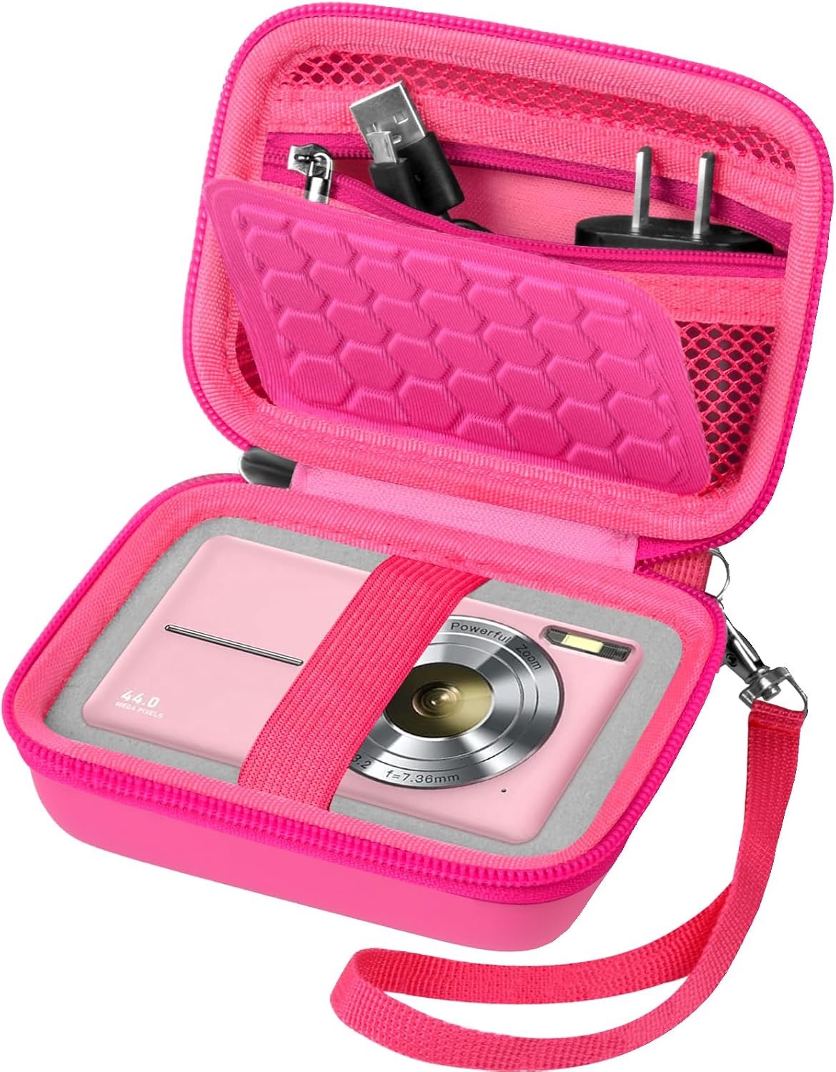 Cameratas voor IXNAIQY/voor CAMKORY/voor VOXPAN/voor FAYIBUY, digitale camera camera 21 MP 1080P HD 2,7 inch foto compacte camera, alleen kleine opbergdoos (alleen doos), lichtroze