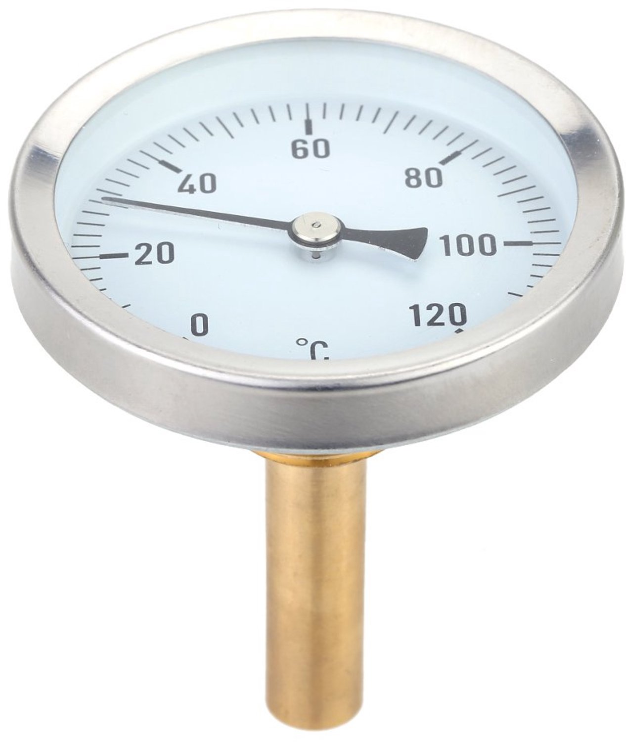 Wijzerplaat 63 mm horizontale aluminium temperatuurmeter 0,120 graden Celsius 2 schroef voor thuiskeukenindustrie olieverwarming